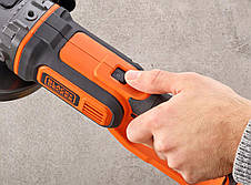 Шліфмашина кутова — болгарка акумуляторна BLACK+DECKER BCG720N, фото 4