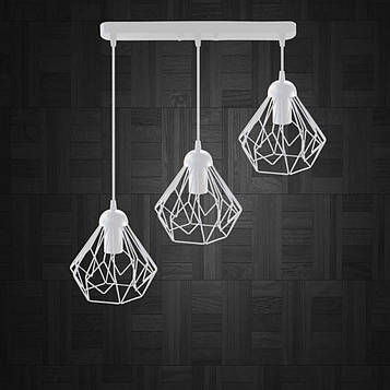 Підвісна люстра на 3-лампи SKRAB-3 E27 білий