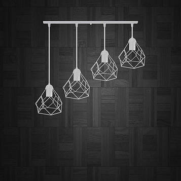 Підвісна люстра на 4-лампи RUBY-4 E27 білий