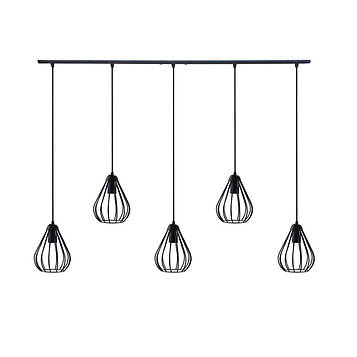 Підвісна люстра на 5 ламп FANTASY-5 E27 чорний