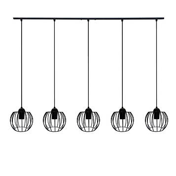 Підвісна люстра на 5 ламп BARREL-5 E27 чорний