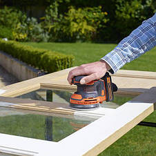 Шліфмашина ексцентрикова акумуляторна BLACK+DECKER BDCROS18N, фото 4