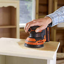 Шліфмашина ексцентрикова акумуляторна BLACK+DECKER BDCROS18N, фото 5