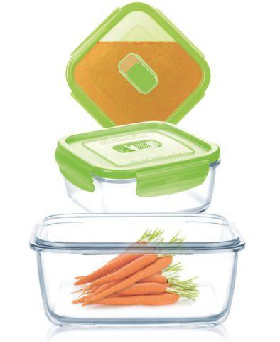 Контейнер квадратний LUMINARC PURE BOX ACTIVE NEON з кришкою 380 мл Колір прозорий 0934n, фото 1