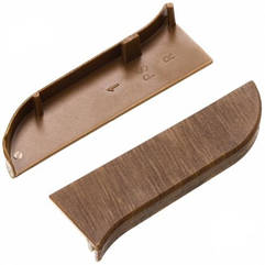 Заглушка ліва для плінтус-короб TIS 25 Горіх бразильський