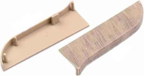 Заглушка ліва для плінтус-короб TIS 14 Дуб білий, фото 1