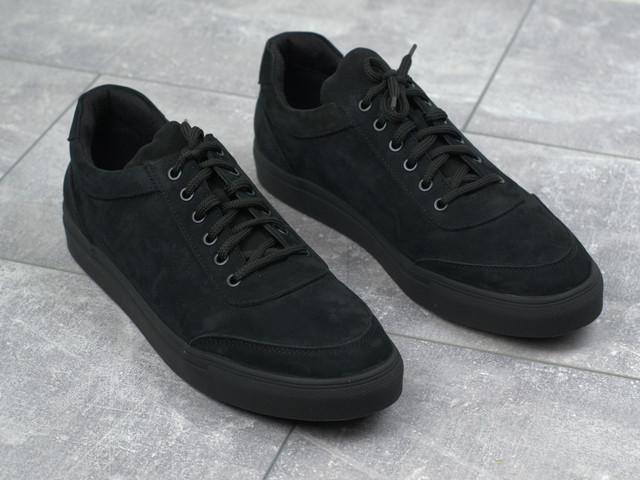 Кроссовки мужские из нубука демисезонные обувь больших размеров Rosso Avangard Ada Black Nub TPR BS