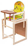 Дерев'яний стільчик для годування-трансформер Наталка (Зайчик), фото 6