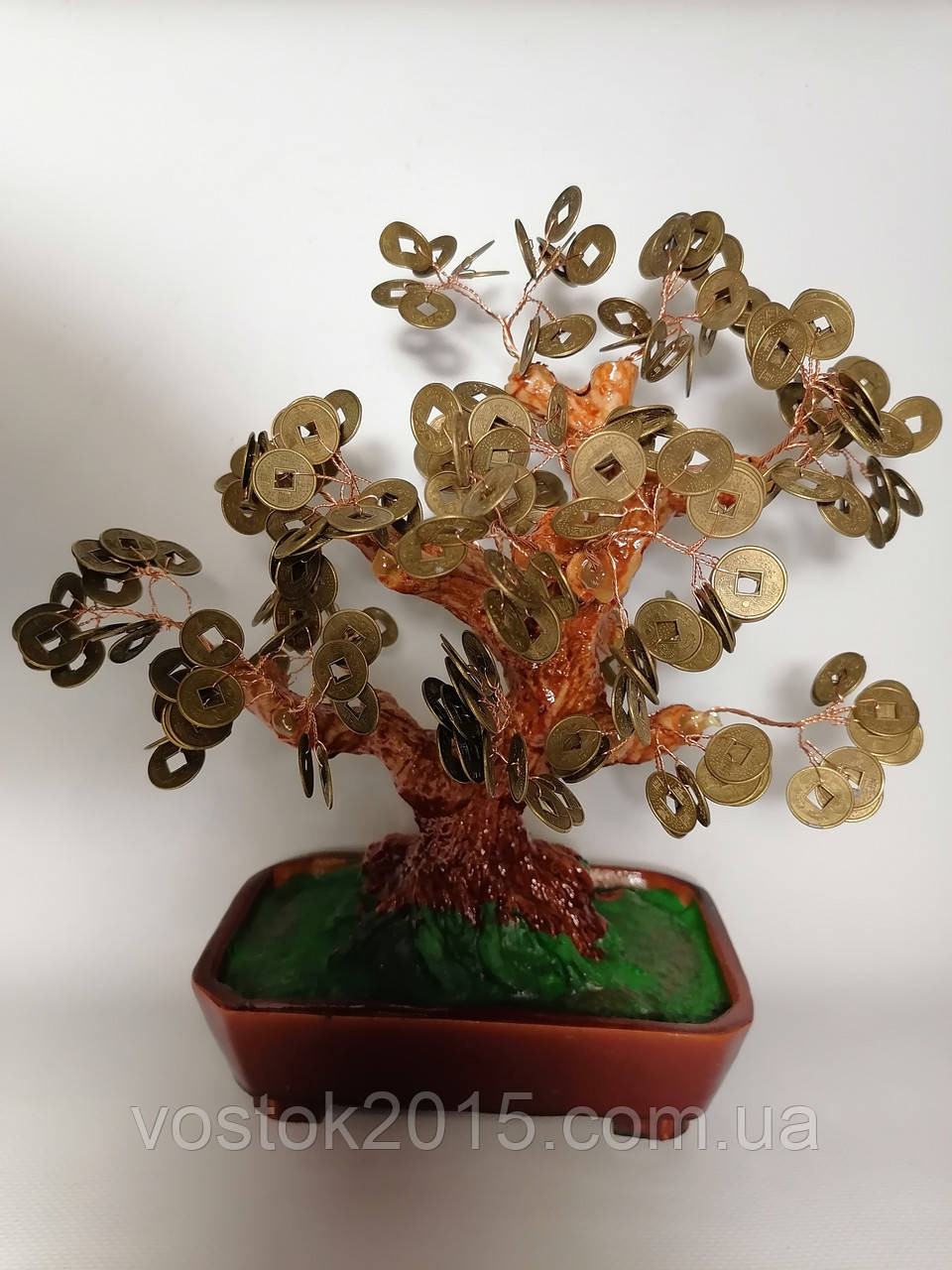 Дерево счастья с бронзовыми монетами Денежное дерево с копейками под бронзу - фото 2 - id-p1356555238
