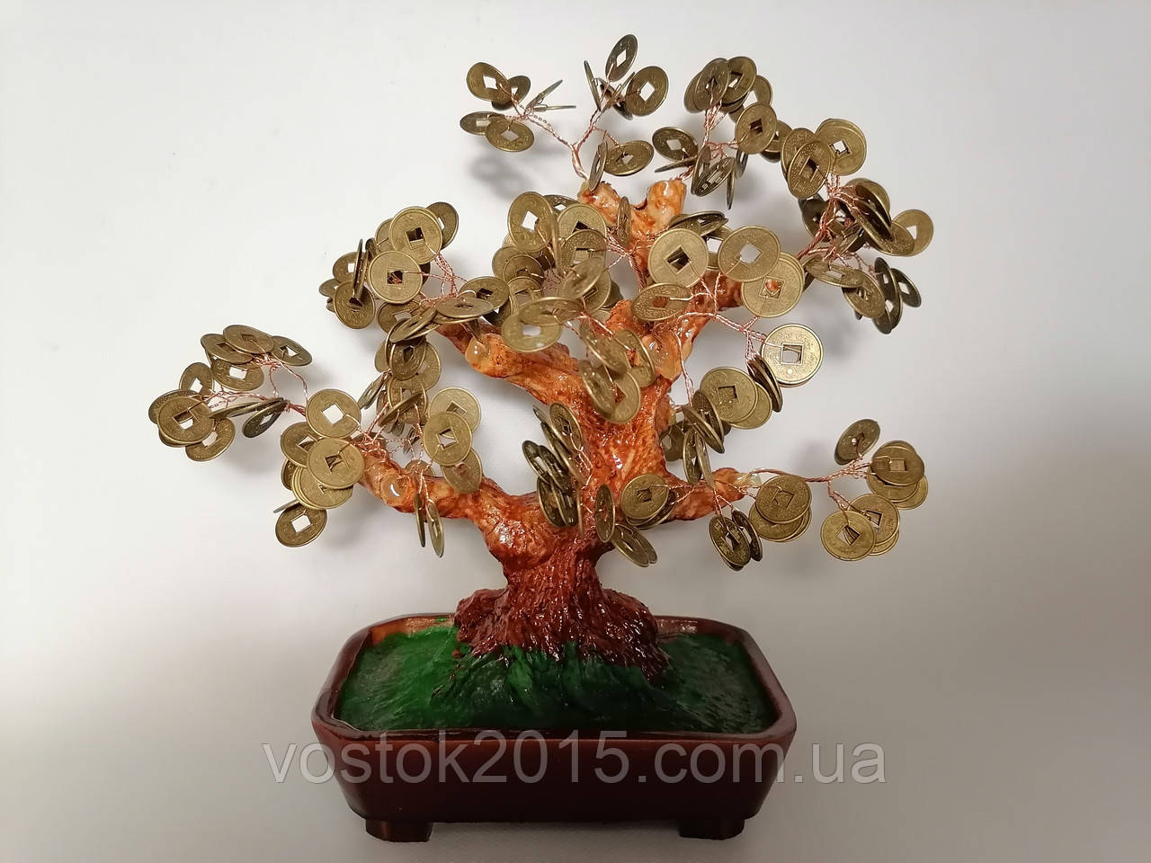 Дерево счастья с бронзовыми монетами Денежное дерево с копейками под бронзу - фото 1 - id-p1356555238