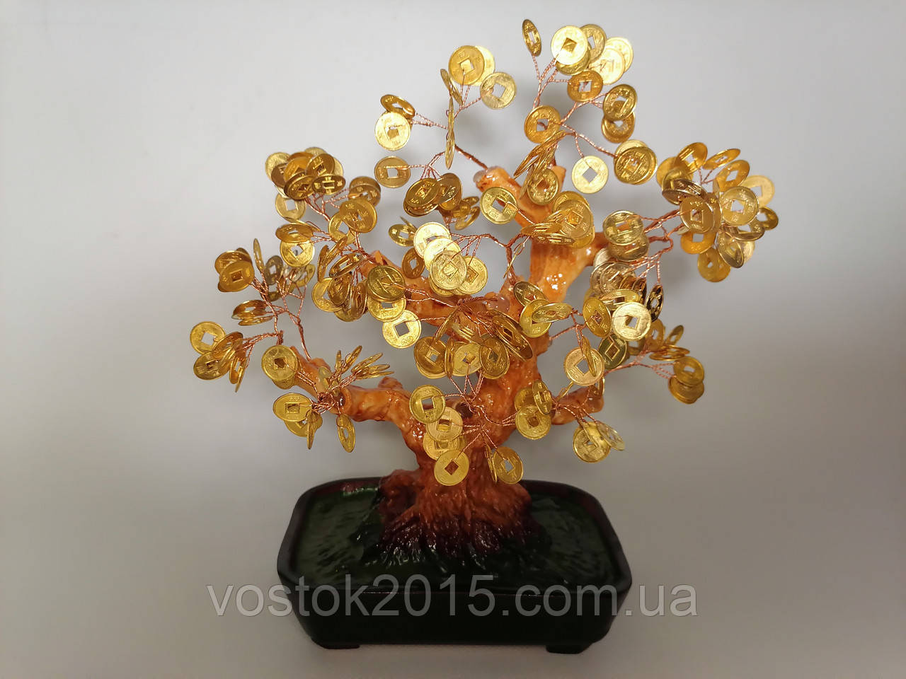 Дерево счастья с золотыми монетами Денежное дерево с копейками под золото - фото 1 - id-p1356557115