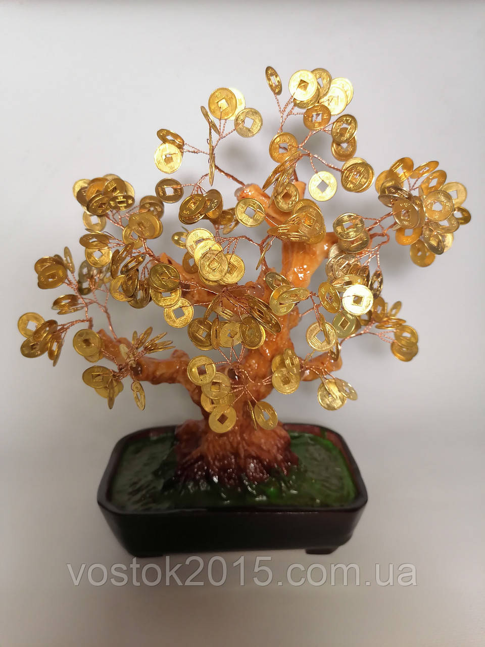 Дерево счастья с золотыми монетами Денежное дерево с копейками под золото - фото 3 - id-p1356557115