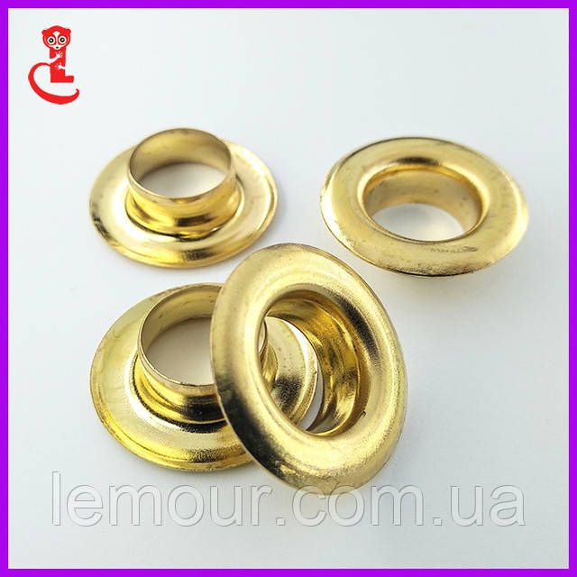 заклепка люверс 13 мм золото