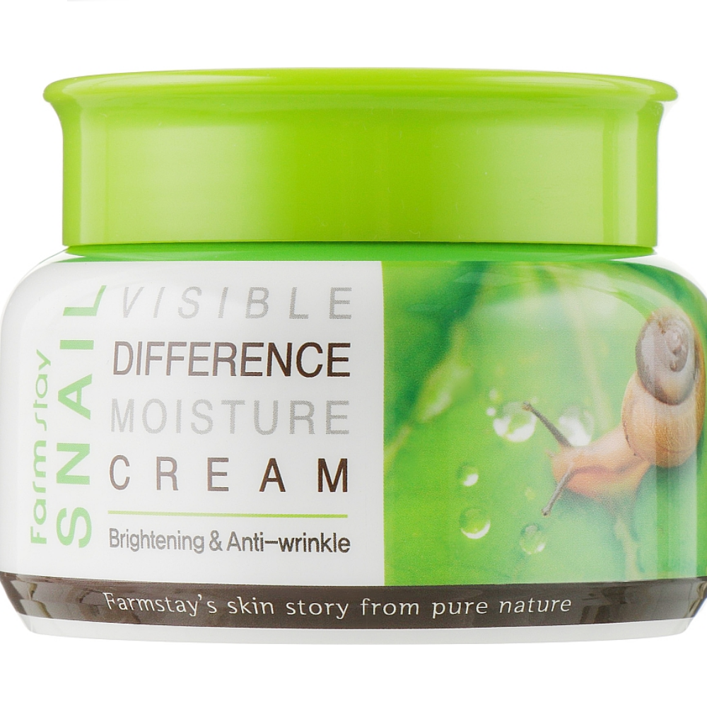 Зволожуючий крем для обличчя з равликовим муцином Farmstay Visible Difference Moisture Cream Snail 100 мл, фото 1