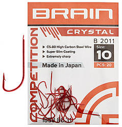 Гачок Brain Crystal B2011 #10 (20 шт/уп) ц:red (1858.80.31)