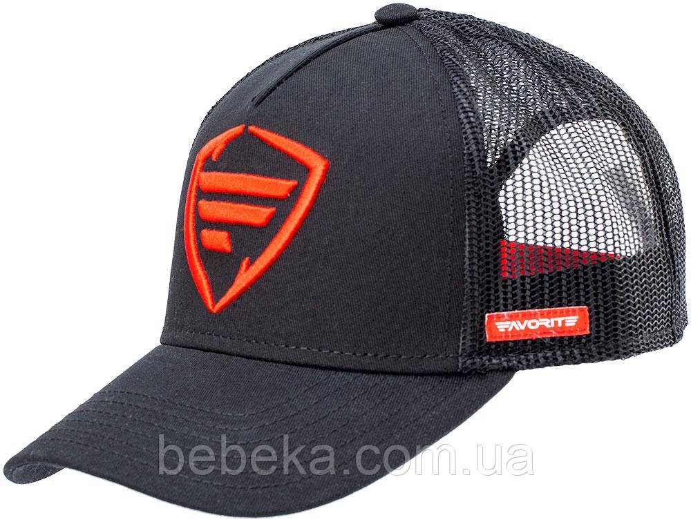Кепка Favorite Black Red F Logo сетка 58 (1693.21.01)