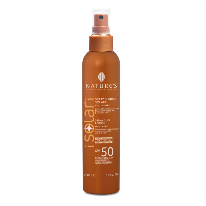 Сонцезахисний спрей – лосьйон SPF 50 "I Solari" nature's,150 мл