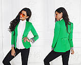 Модний жіночий подовжений піджак з регулюється рукавом і шліцом ззаду р. 42-54 . Арт-4068/58, фото 5