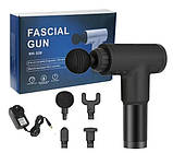 Портативний ручний вібраційний ударний масажер для тіла Fascial Gun, фото 6