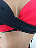 Купальник двоколірний Sisianna 59203 червоний на 50 52 54 56 58 розмір, фото 6