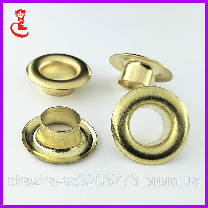 Люверс для одягу 8 мм. Золото (1000 шт/уп), фото 1