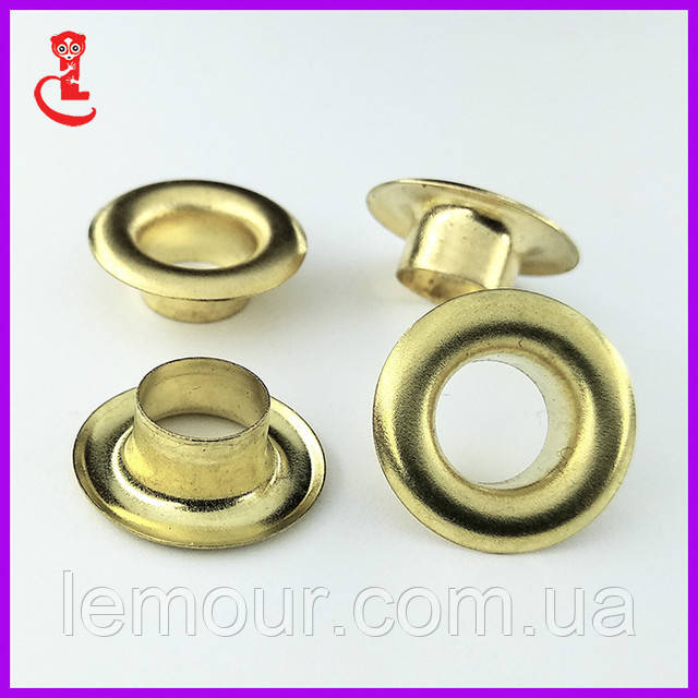 люверси для одягу 8 мм золото заклепка люверс 8 мм золото