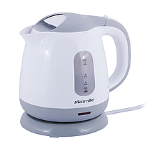 Чайник електричний Kamille 1л пластиковий (білий з сірим) KM-1719 B, фото 3