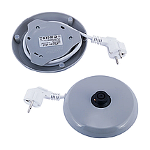 Чайник електричний Kamille 1л пластиковий (білий з сірим) KM-1719 B, фото 5