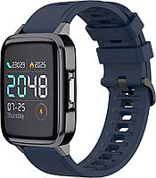 Ремешок Convex для Haylou Smart Watch 2 (LS02) Dark Blue (20 мм) (Хайлоу Смарт Вотч 2 ЛС02)