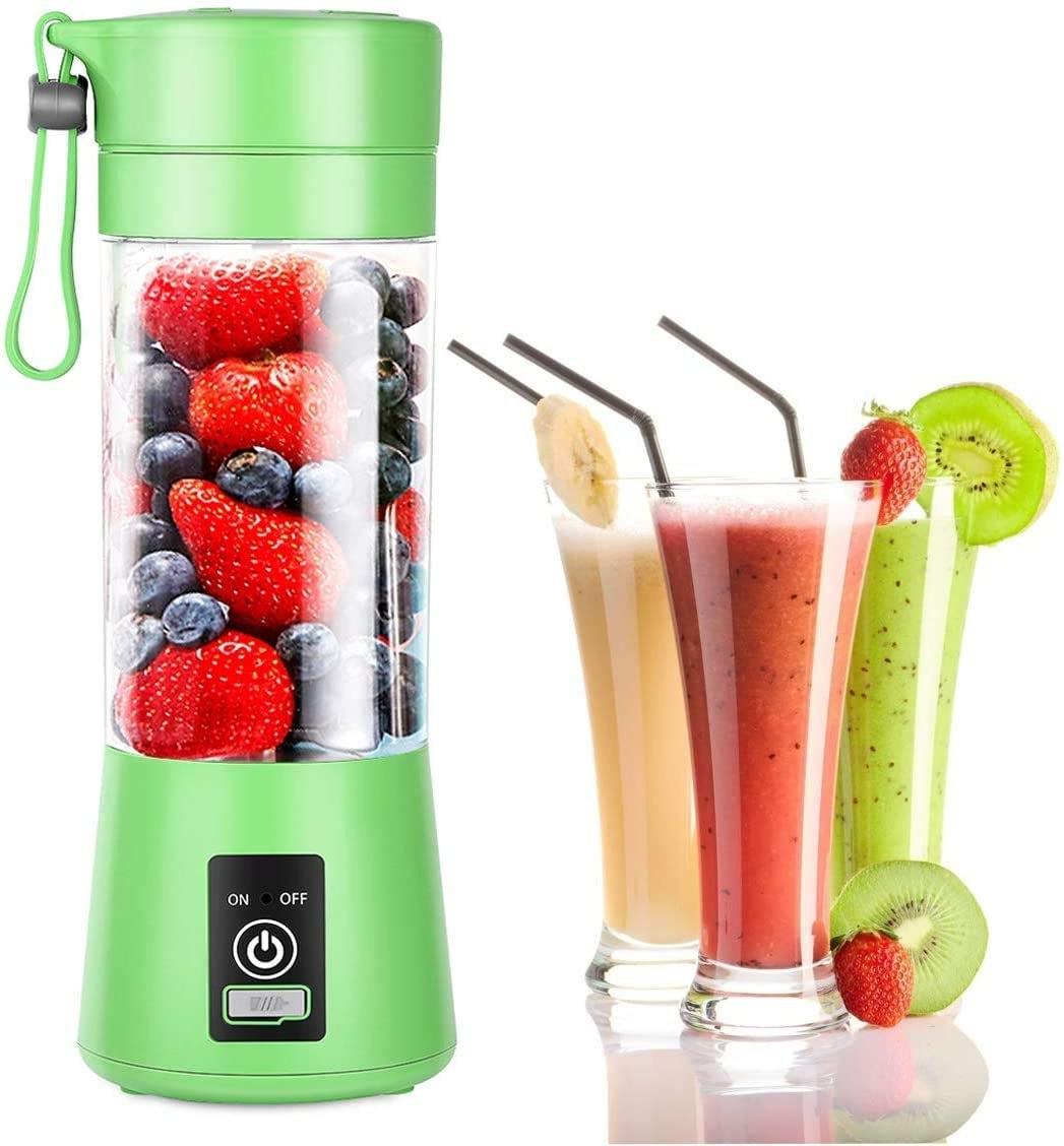 Портативний фітнес блендер USB Smart Juice Cup Fruits 4 ножі green