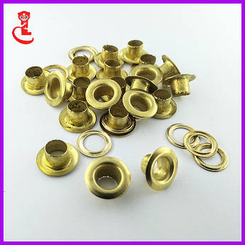 Люверс для тканини 6 мм. Золото (5000 шт/уп)