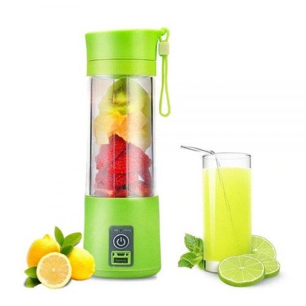 Портативний фітнес блендер USB Smart Juice Cup Fruits 4 ножі green