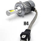 C6 Лампа світлодіодна цоколь H4 (к-кт 2 шт) 12V, 36W, 3800Lm + вентилятор (авиац. алюмін. профілю.), фото 3