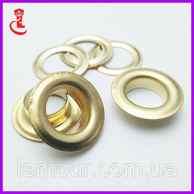 заклепка люверс 16 мм золото
