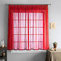 Тюль-вуаль для кухонного окна "Вита", Красный