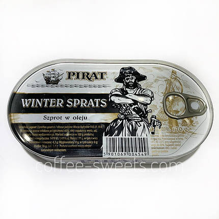 Шпроти "PIRAT" в олії 170 г, фото 1