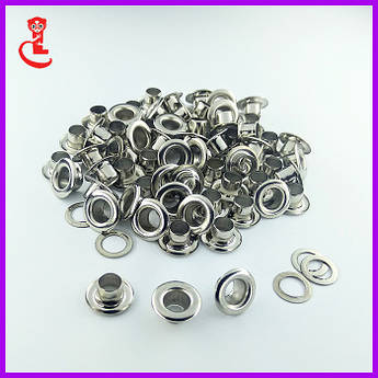 Люверс для шкіри 4 мм. Люверси для паперу. Нікель (5000 шт/уп)