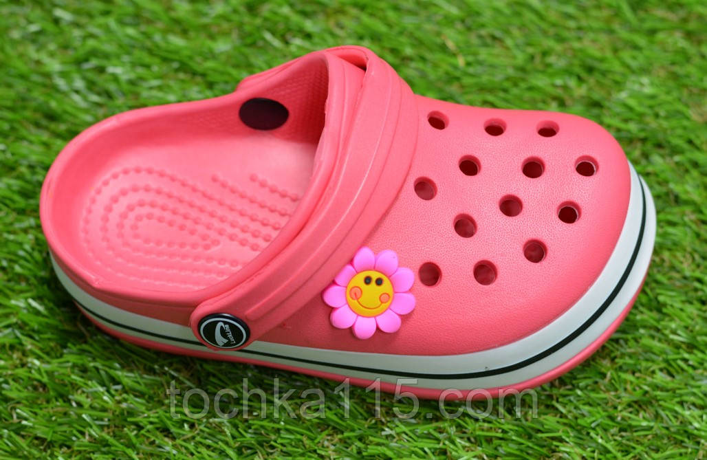 Дитячі крокси сабо crocs для дівчинки рожеві р26-27