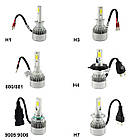 C6 Лампа світлодіодна цоколь H4 (к-кт 2 шт) 12V, 36W, 3800Lm + вентилятор (авиац. алюмін. профілю.), фото 10