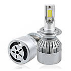 C6 Лампа світлодіодна цоколь H4 (к-кт 2 шт) 12V, 36W, 3800Lm + вентилятор (авиац. алюмін. профілю.), фото 6