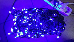 Гірлянда бахрома зовнішня 200 LED 10 м синя. 