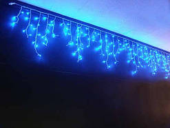 Гірлянда бахрома вулична 100 LED 5 м синя