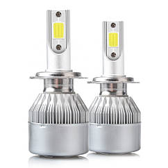C6 Лампа світлодіодна цоколь H3 (к-кт 2 шт) 12V, 36W, 3800Lm + вентилятор (авиац. алюмін. профілю.)