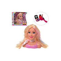 Іграшка лялька-манекен Defa Luc 8401 з аксесуарами голова-манекен для зачісок із косметикою