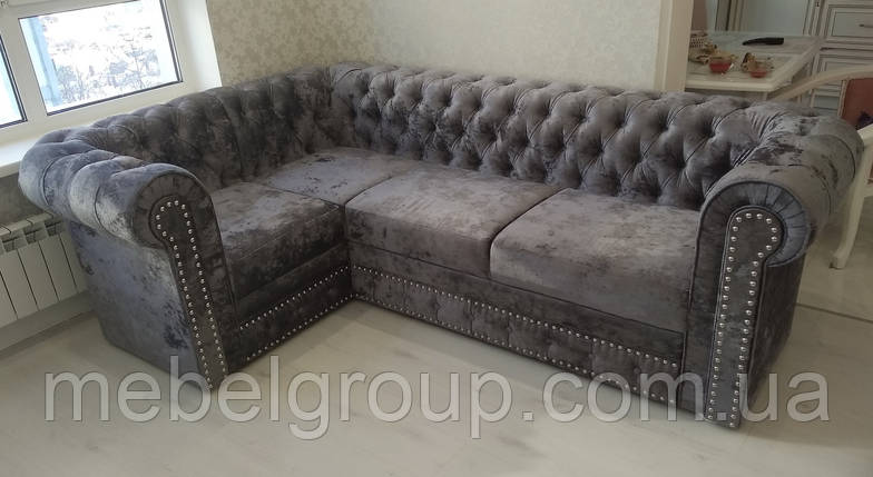 Диван Честер кутовий (розкладний дельфін) 253х205х85, фото 1