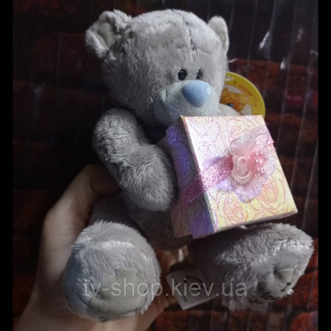 Ведмедик Teddy з коробочкою 14 см, фото 1