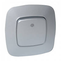 Вимикач 1-клавішний срібний з підсвіткою ELA