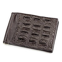 Затискач CROCODILE LEATHER 18170 з натуральної шкіри крокодила Коричневий, Коричневий