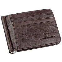 Стильний чоловічий затискач ST Leather 18941 Коричневий