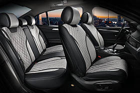 Накидки на сидіння авто 3D ELEGANT TORINO 700 123 сірі (алькантара ! еко-шкіра) ПОЛЬЩА